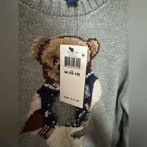Polo Ralph Lauren Gray Sweater with Bear Design